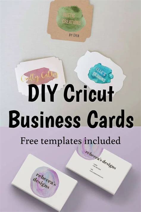 free cricut business card template.